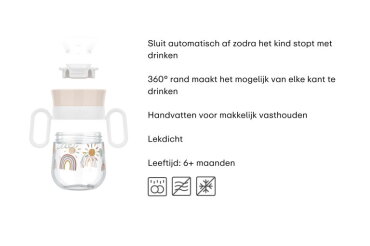 360° drinkbeker Mepal Mio 200 ml - Sunshine & Rainbow