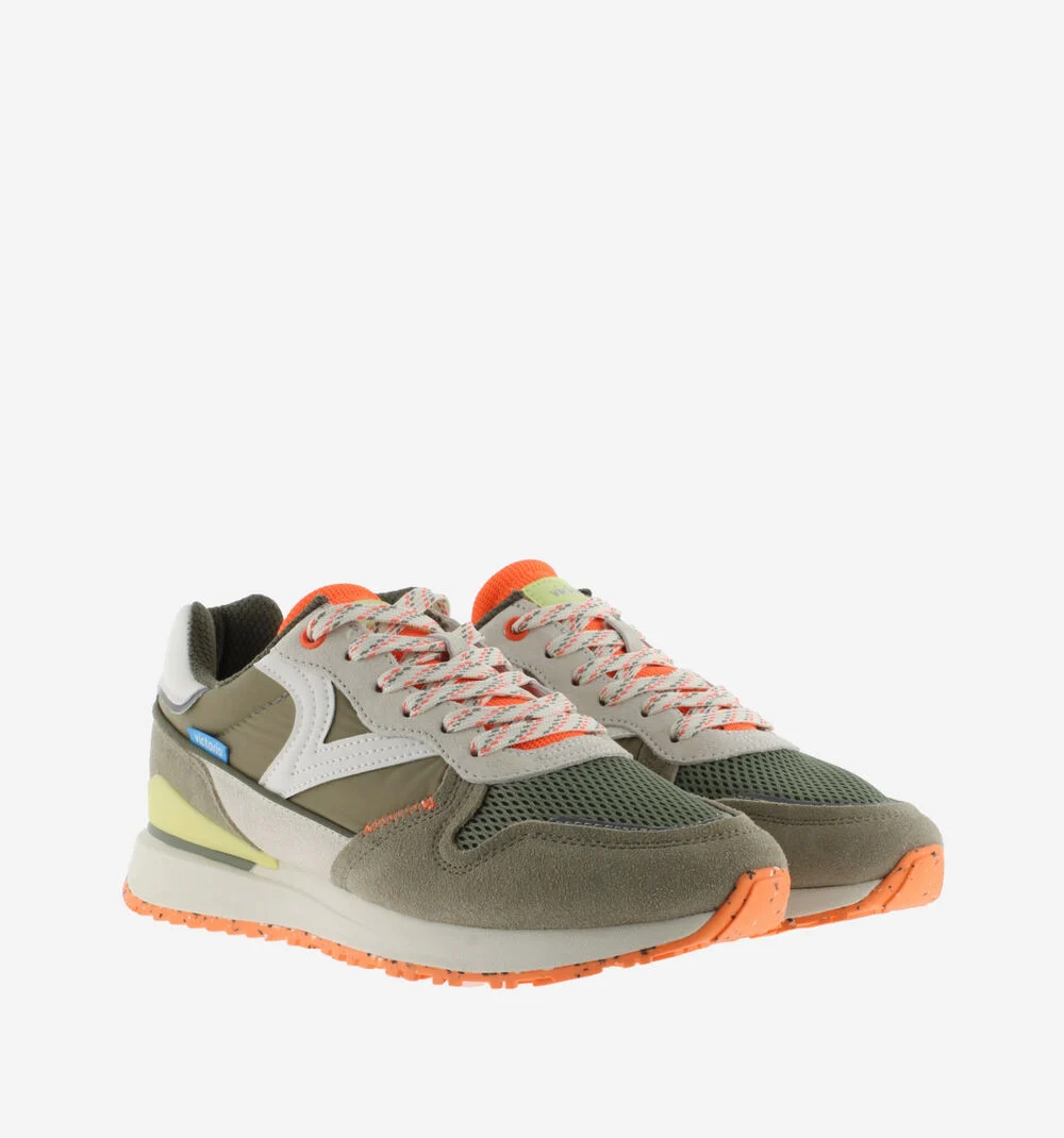 LEGGERA - NEÓN TOUCH Baskets détail fluo pour homme KAKI
