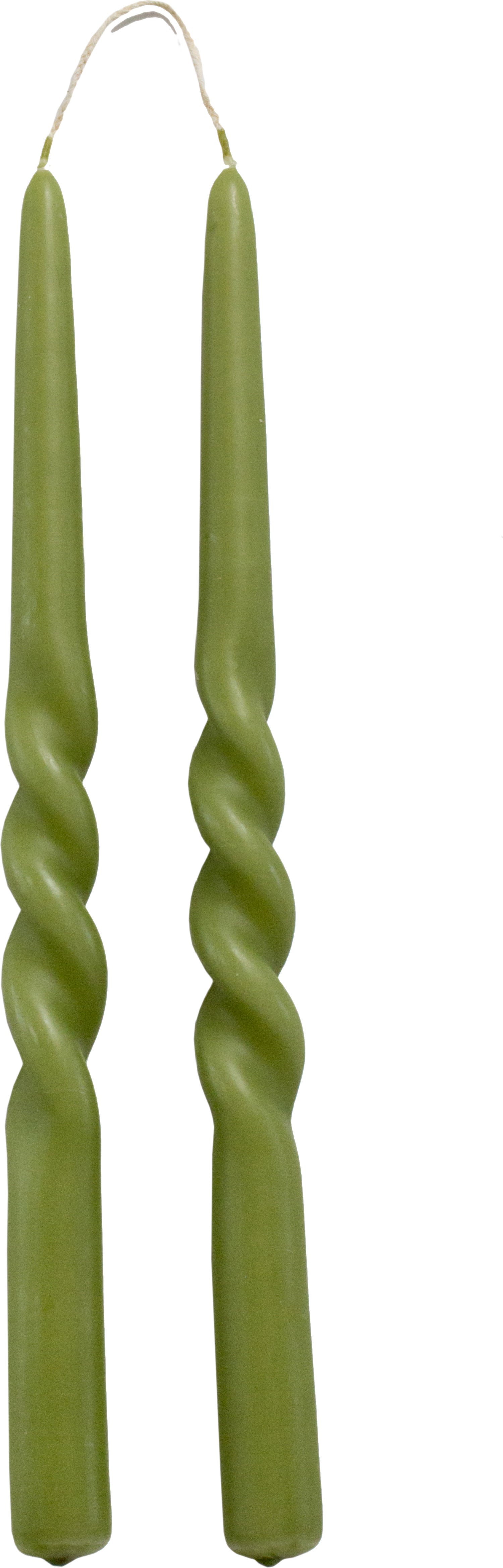 Rustik Lys dinerkaars Twist groen 8,5 uur 2 stuks