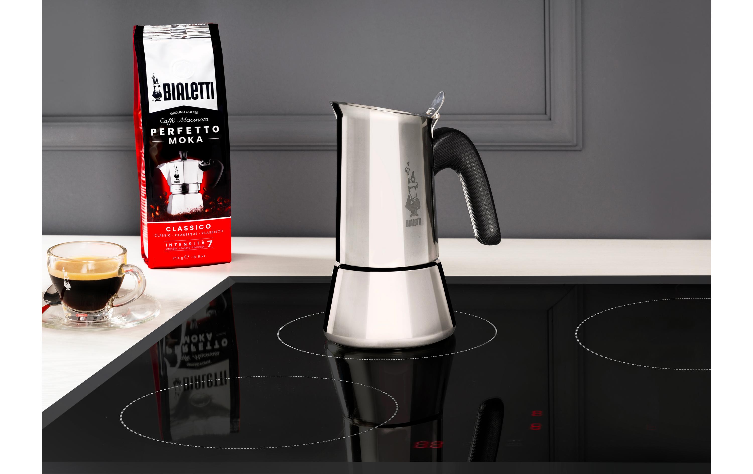 Espressokocher Venus 4 Tassen, SilberItalienische Espressokanne – ein Design-Klassiker