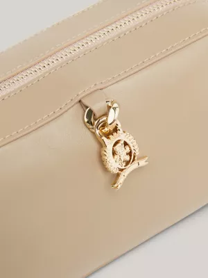 Bolsa transversal de couro de luxo para câmera