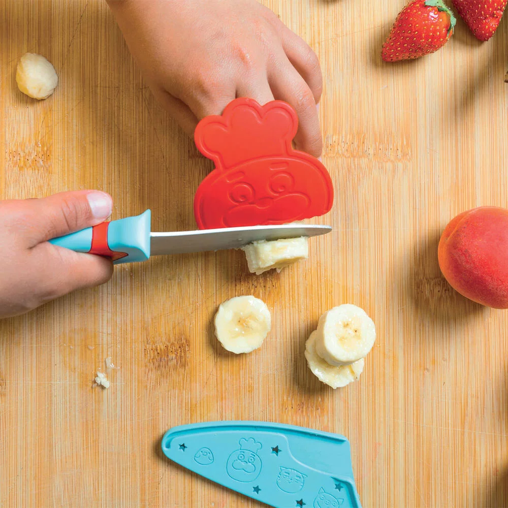 CHEFCLUB KIDS - COUTEAU DU CHEF BLEU ET ROUGE