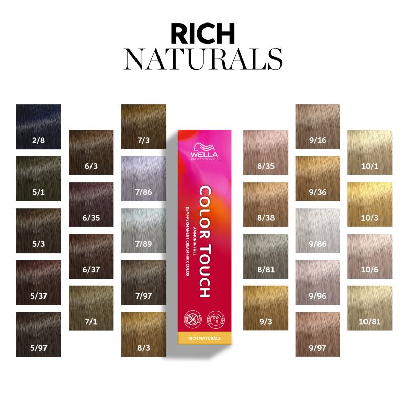 Coloration Color Touch Rich Naturals 5/3 Châtain Clair Doré Wella 60ml