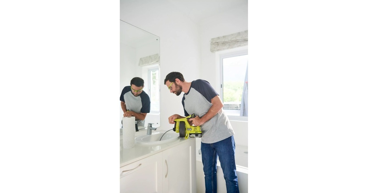 RyobiAccu-Ontstopper R18DA-0 pijp reinigingsapparaat  (Groen/zwart, 18V, zonder batterij en lader)