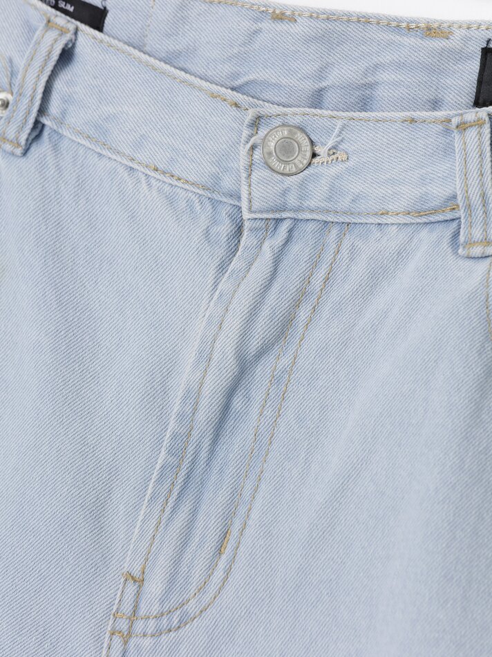 Bermuda jeans slim fit - Azul claro