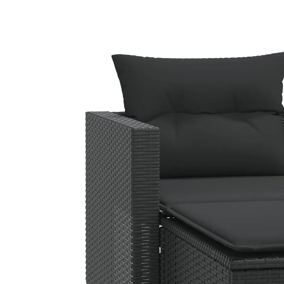vidaXL - Tuinbank - Zwart - Poly rattan