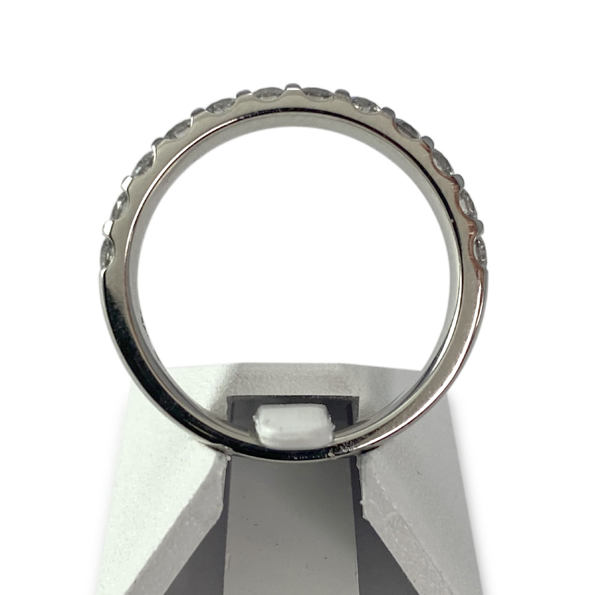 Bague d'occasion demi-tour or 750 blanc diamant
