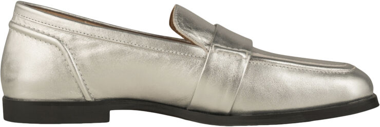 Shoe The Bear STB-ERIKA SADDLE LOAFER LEATHER Silver metallic