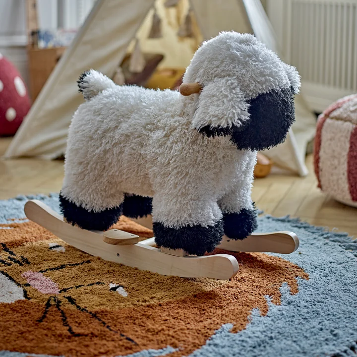 Bloomingville Mini - Dolly Schaukelspielzeug, Schaf, weiss