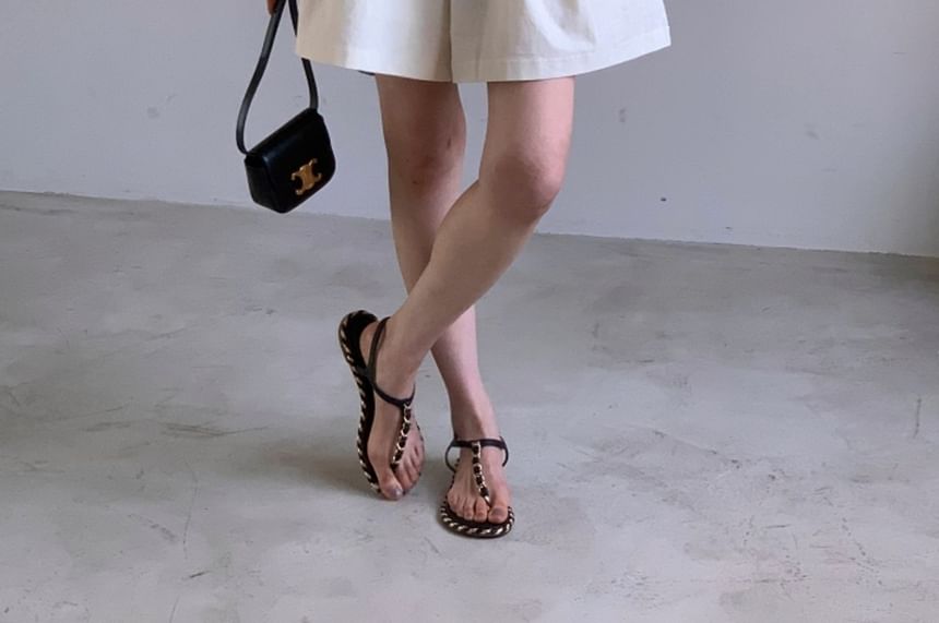 SeoulPop - 3/4-mouw V-hals effen playsuit