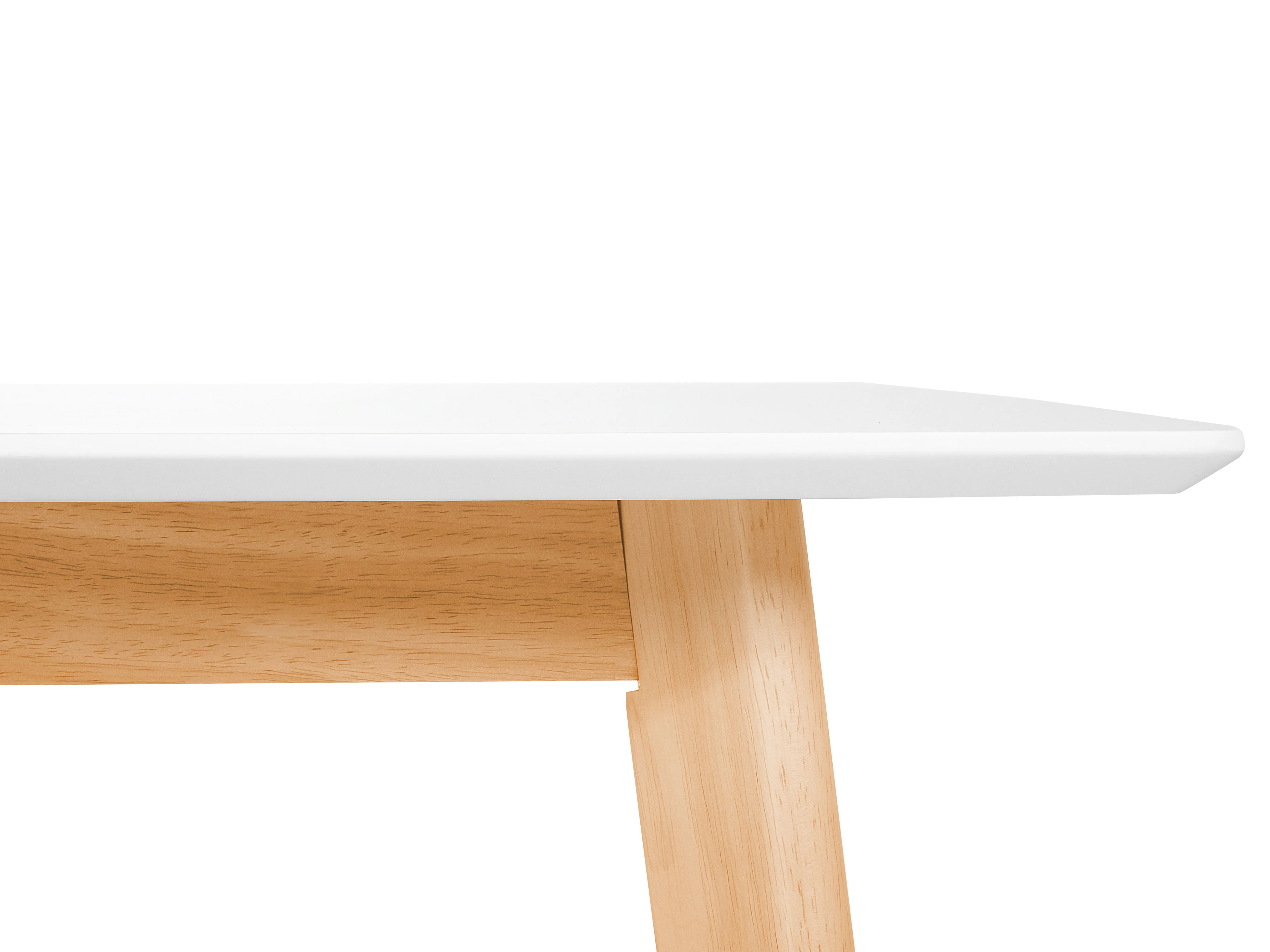 Eettafel uitschuifbaar MEDIO Wit 80 cm 120/155 cm
