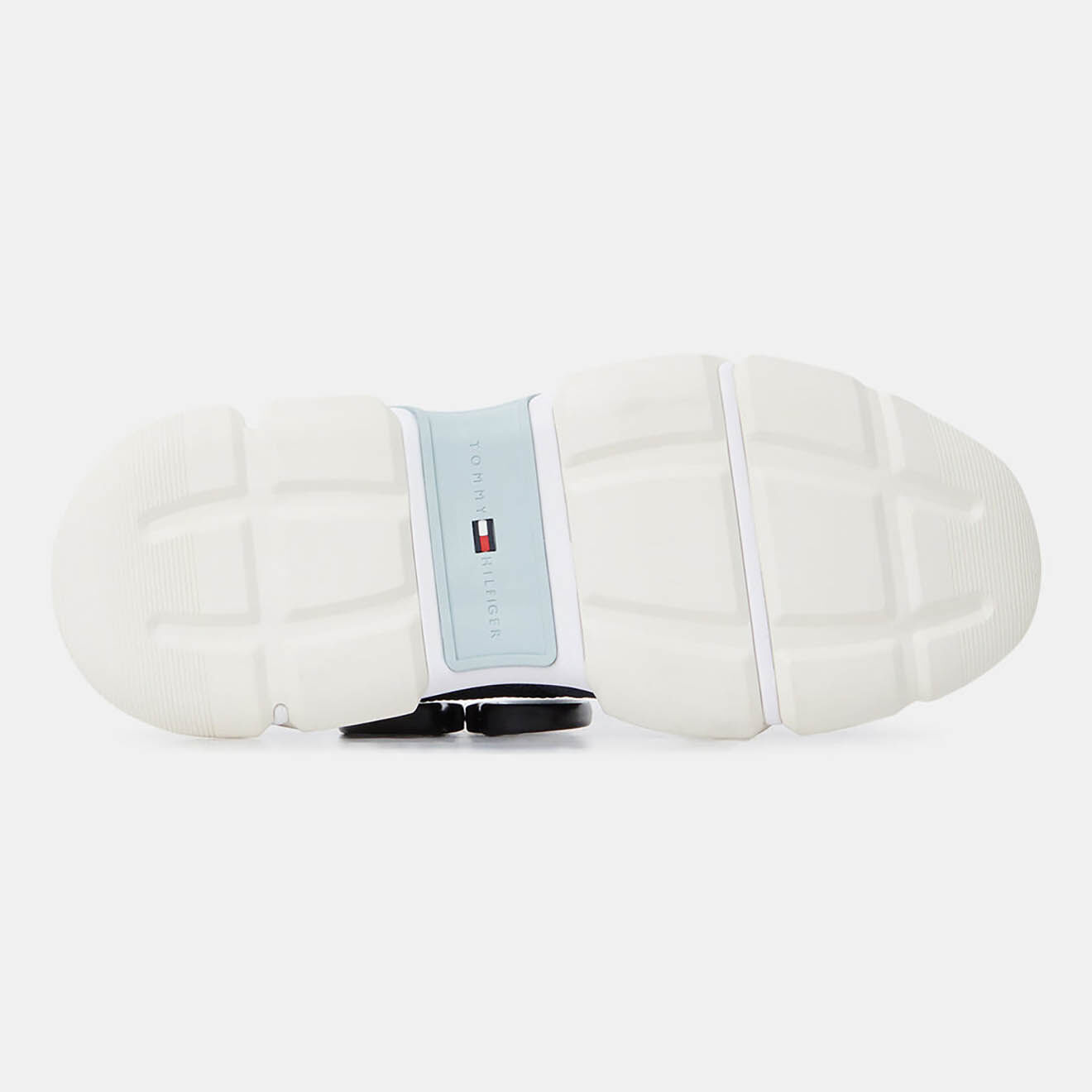 Tommy Hilfiger Baskets en Mesh & Velours de Cuir Chunky Material Mix bleu marine