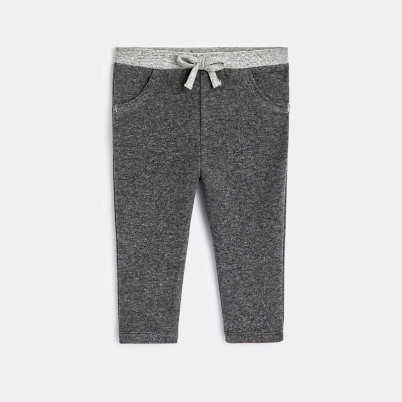 Pantalon molleton gris bébé fille Gris ou noir
