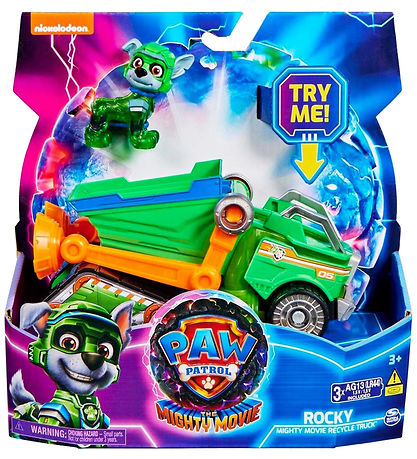 Paw Patrol Spielzeugauto m. Ton/Licht - 17 cm - Film 2 - Rocky M