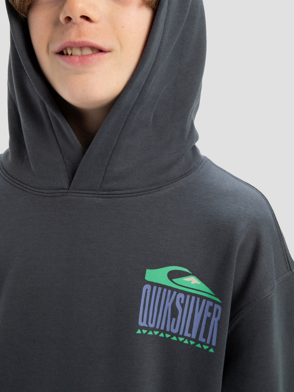 Quiksilver Apog Heritage Kids Hoodie iron gate