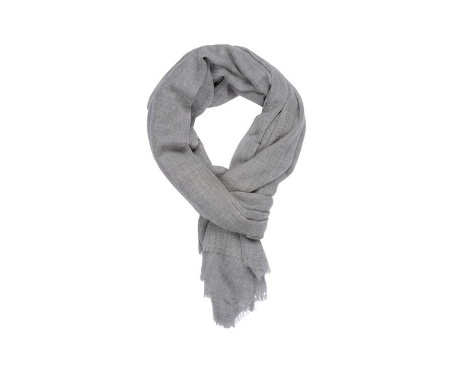Écharpe fine Laine et Cachemire Gris Chiné