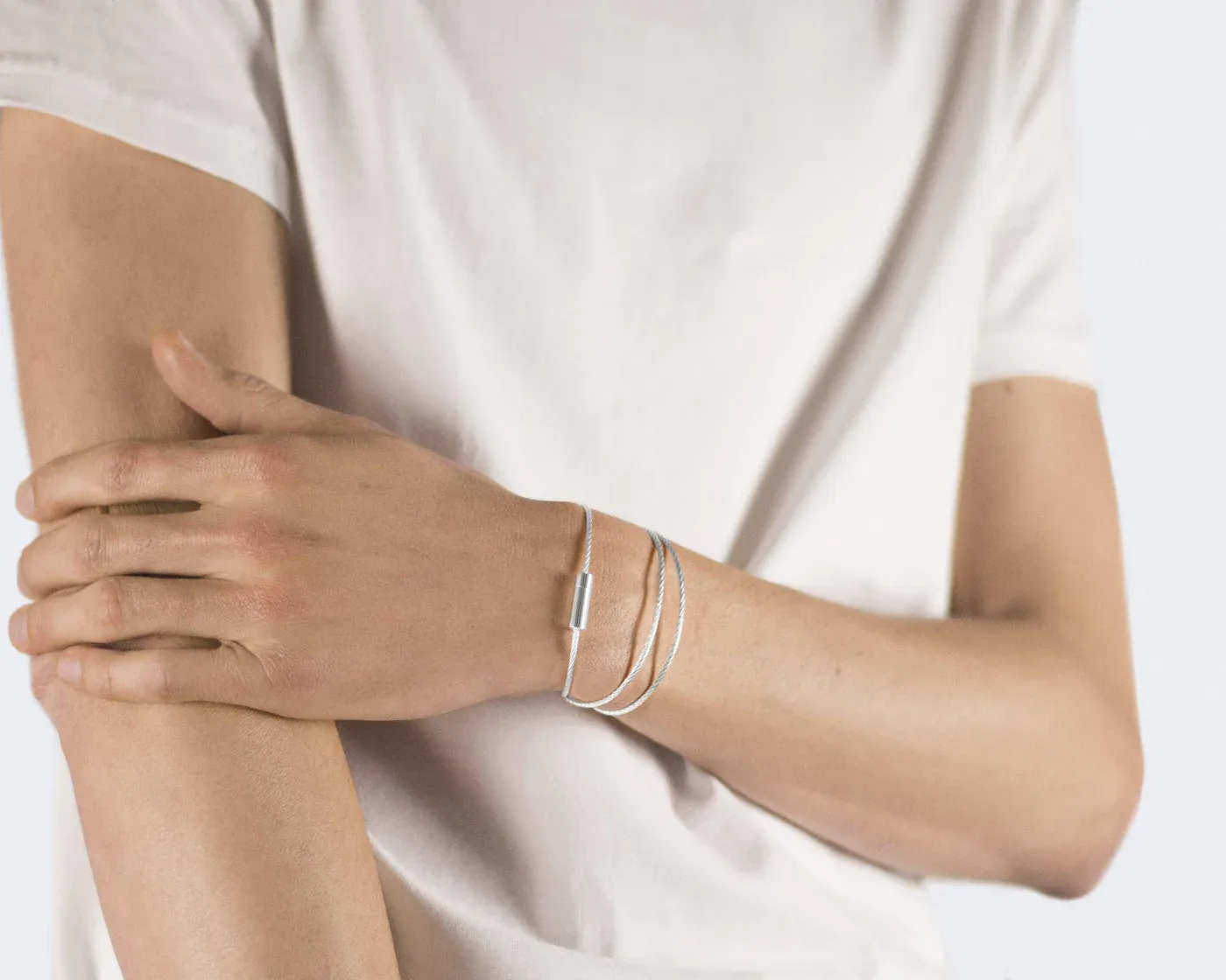 Bracelet Câble Triple En Argent 925 Le Gramme
