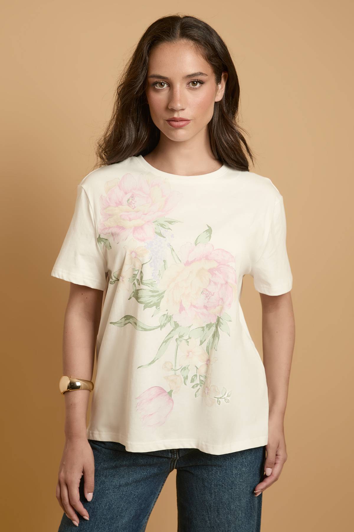 Oasis T-shirt À Motif Floral Vintage Placé