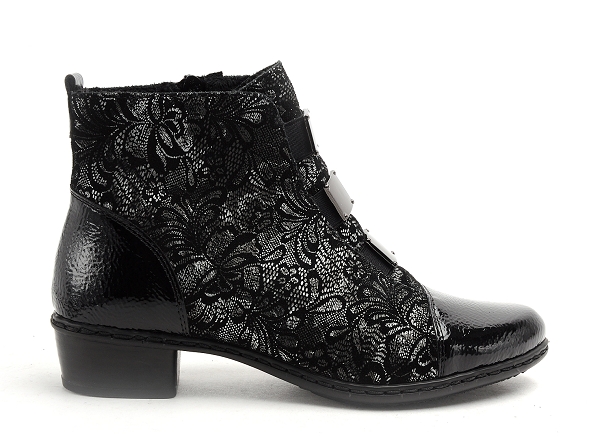 Rieker boots bottine plates femme y07c9 noir