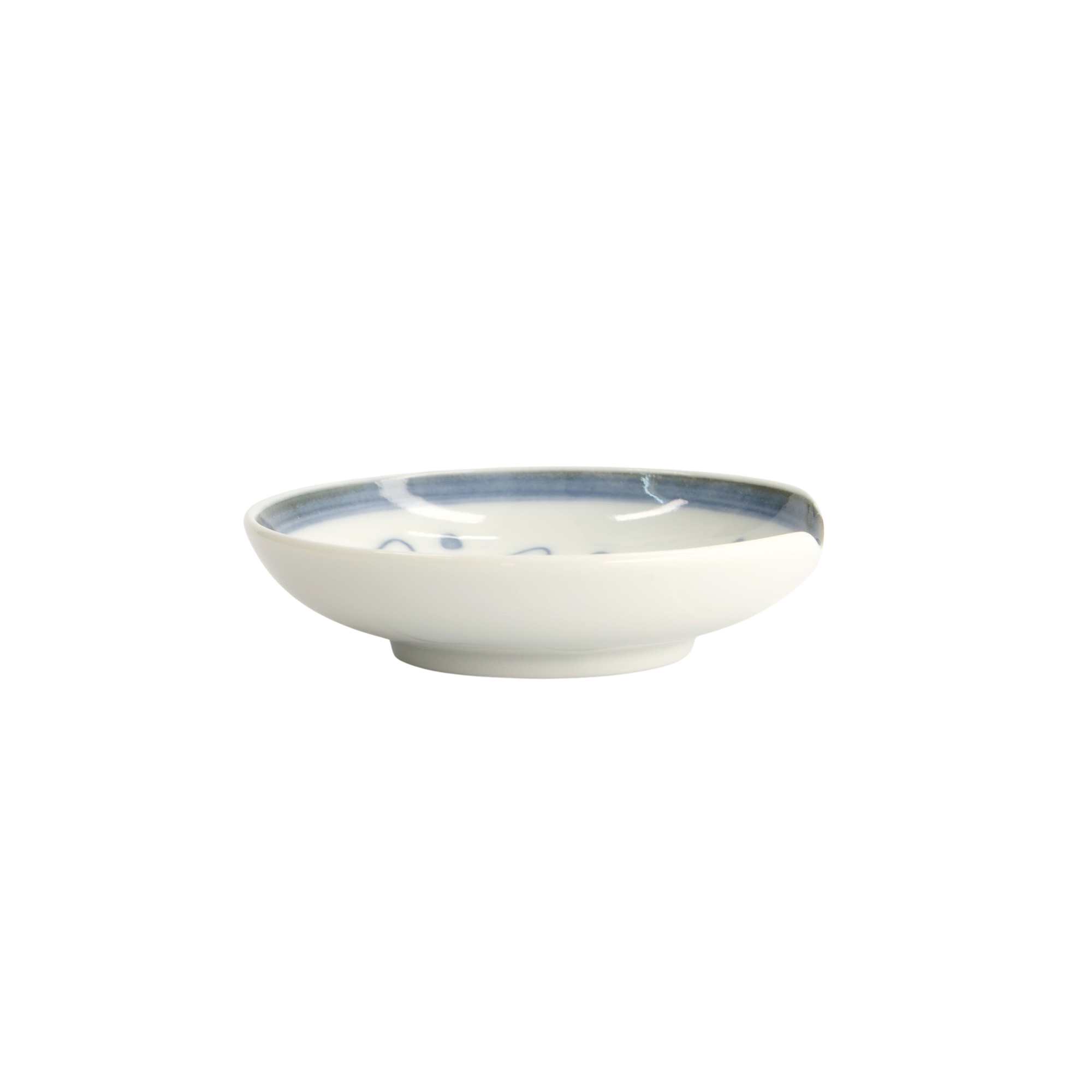 Tokyo Design Studio  Shrimp skål med spisepindeholder, blå/hvid - Ø9,4 cm.