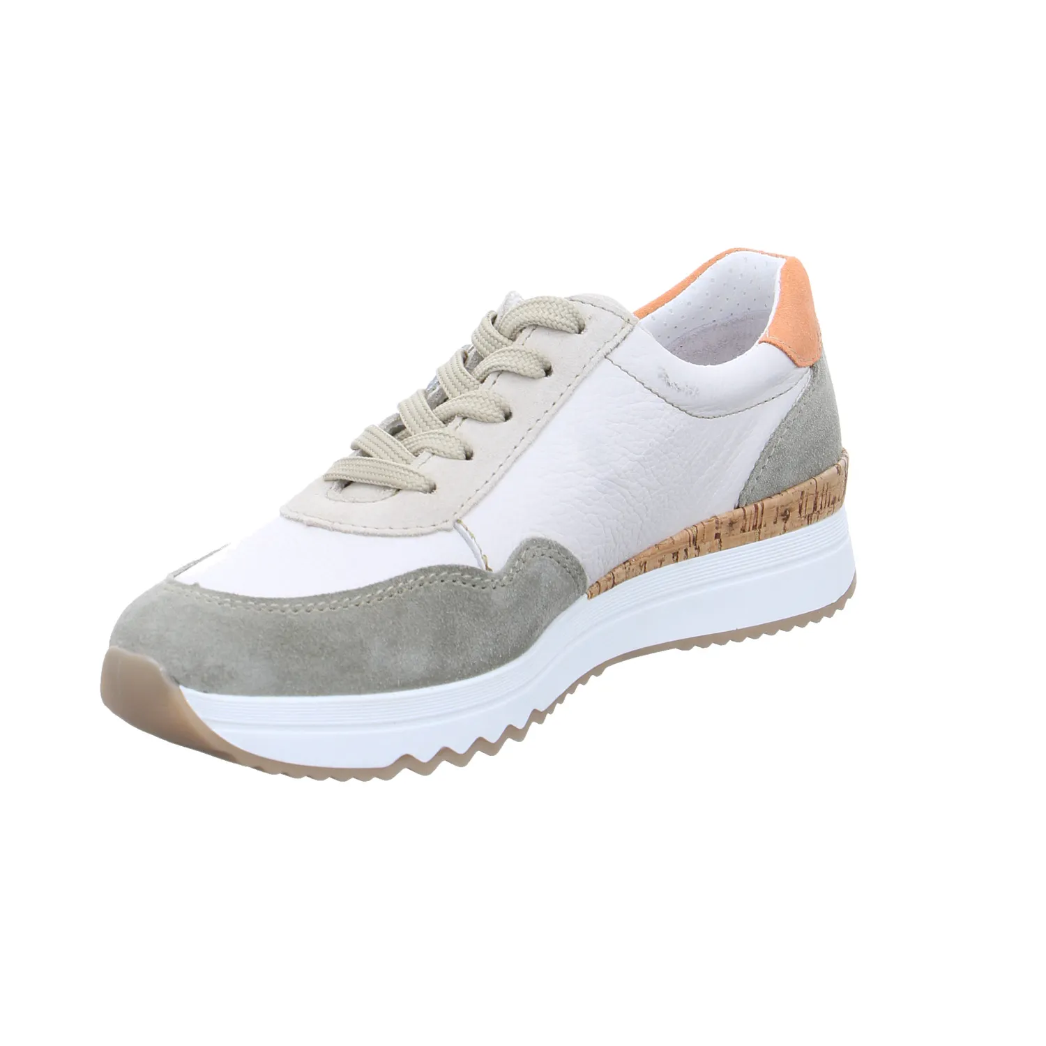 VAN DER LAAN Comfort-Schnürer Khaki Leder  