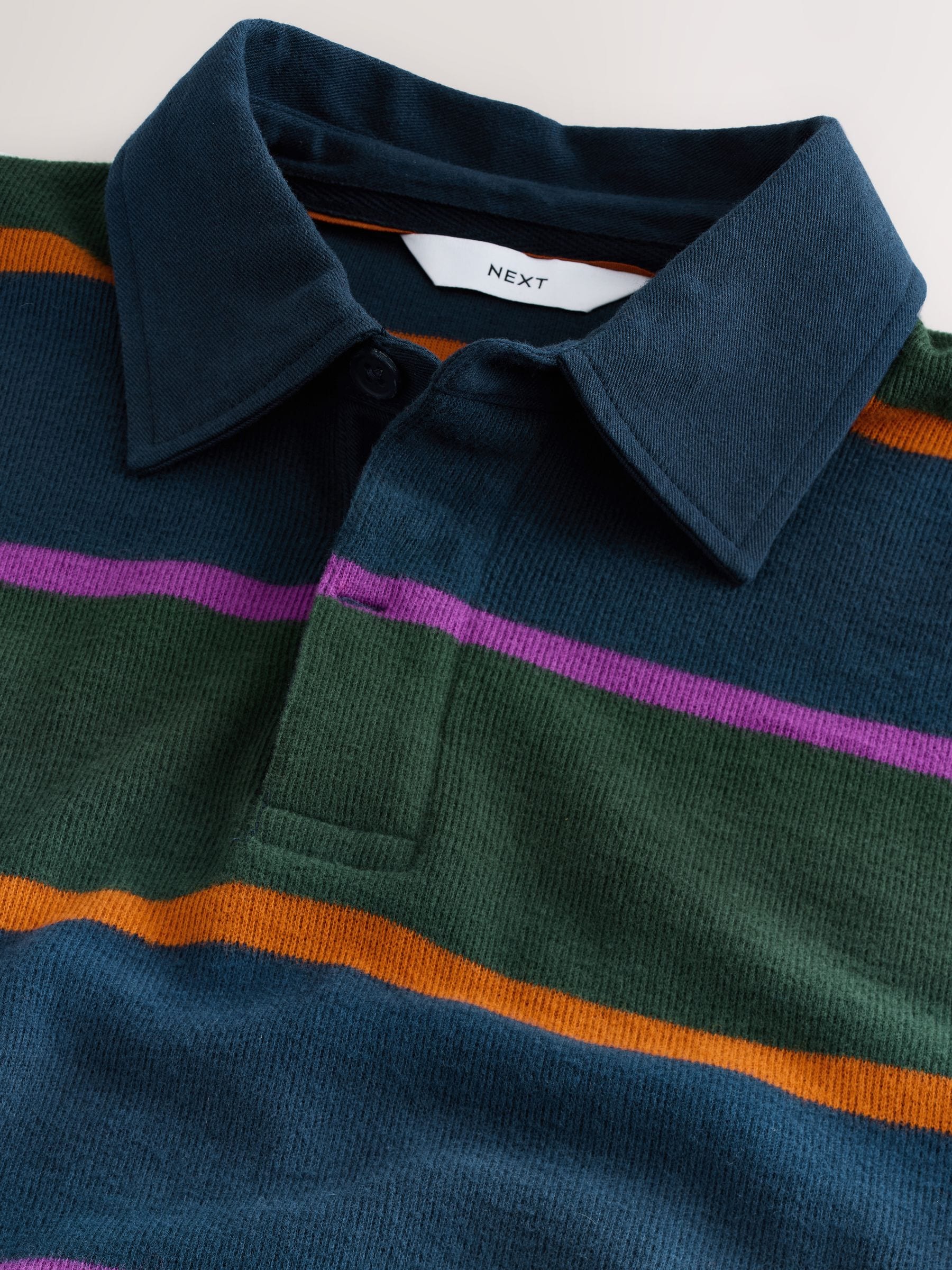Donkerblauw/groen gestreept - Rugbyshirt