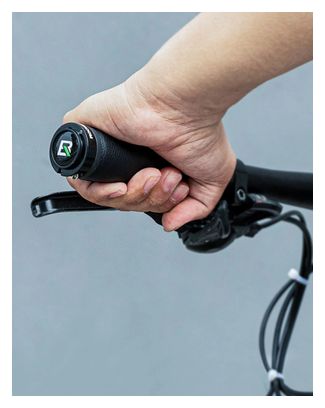 Paire de poignées de vélo en microfibre - noir