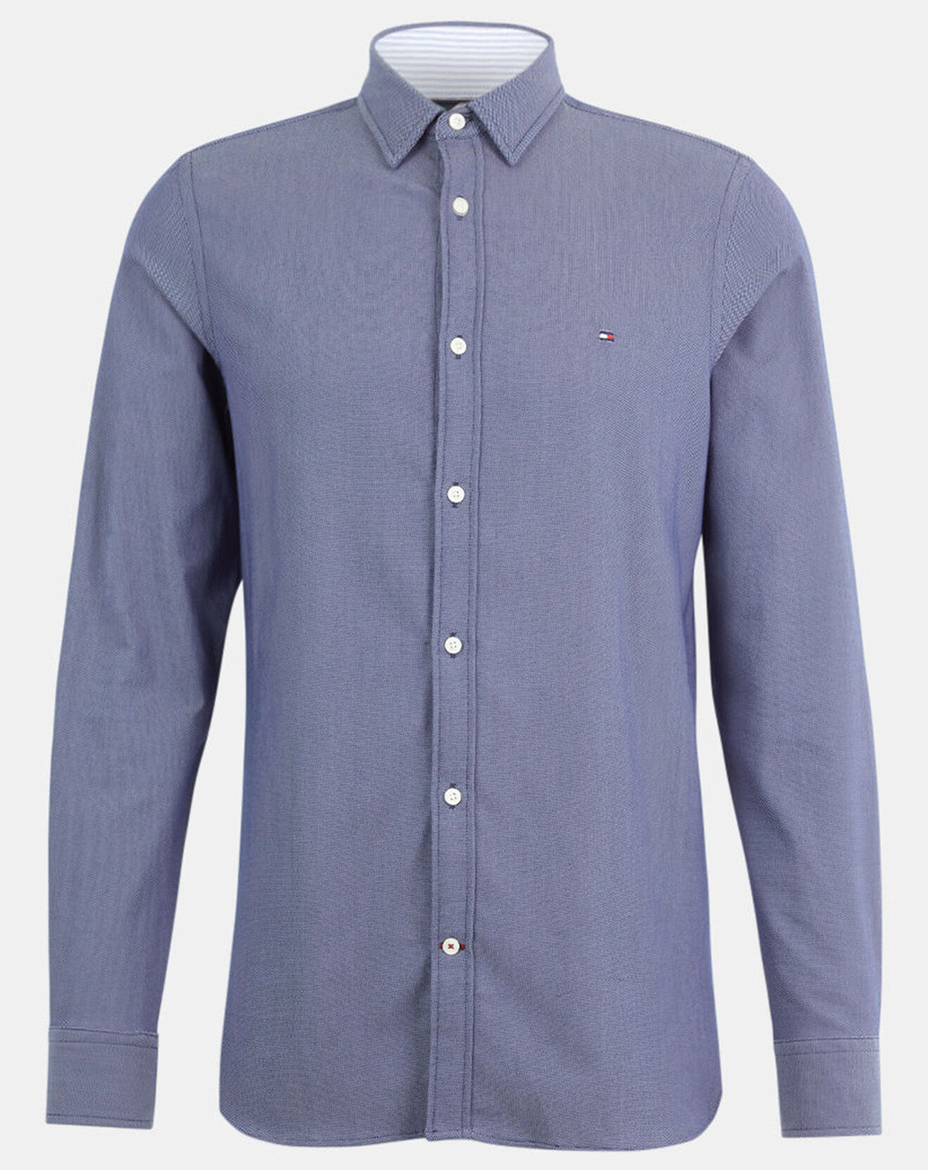 Tommy Hilfiger Chemise slim fit Stretch Dobby bleu foncé