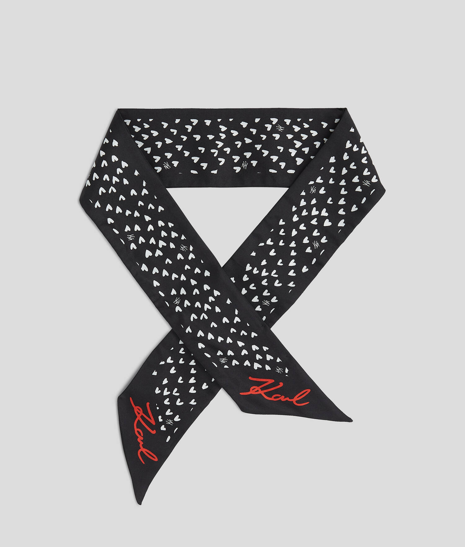 FOULARD MINCE K/HEART - Noir/Blanc