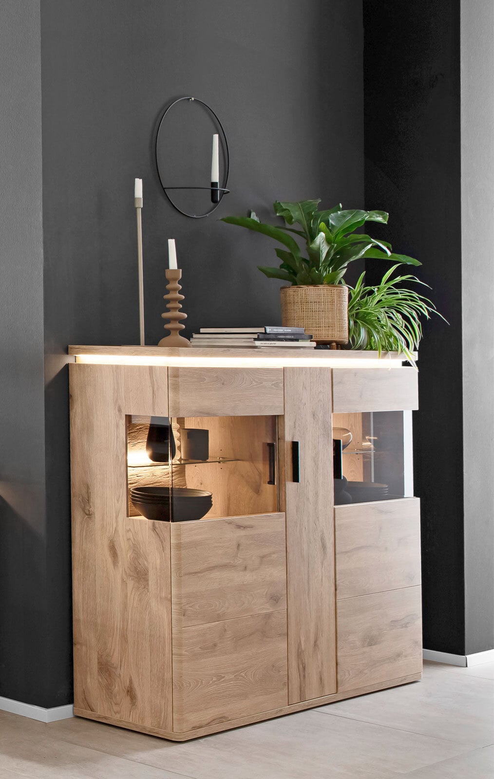 Highboard Modena 150 x 124 x 38 cm Viking Oak