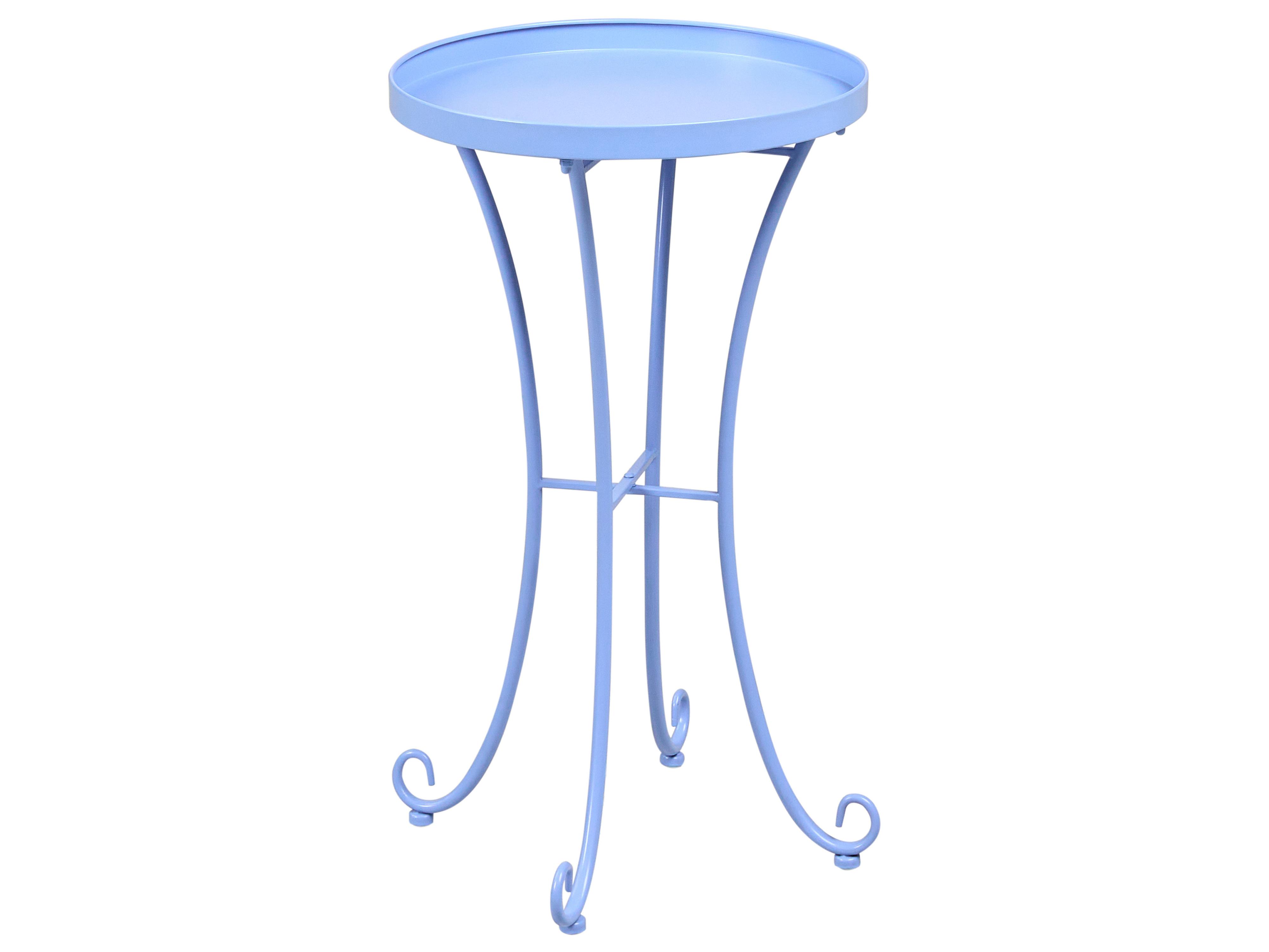 Tuin bijzettafel CAVINIA 40 cm 40 cm Metaal Lichtblauw