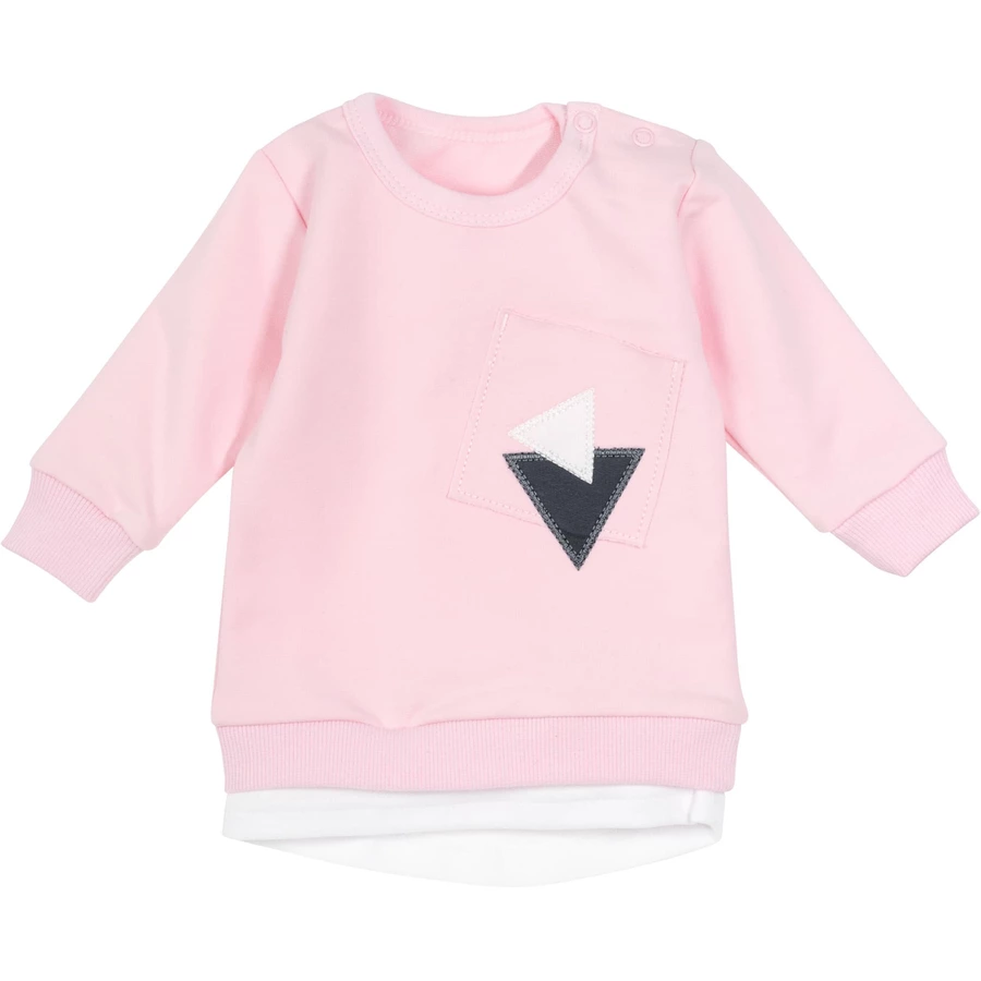 Baby Sweets 2tlg Set Shirt + Hose Lieblingsstücke Triangle grau rosa