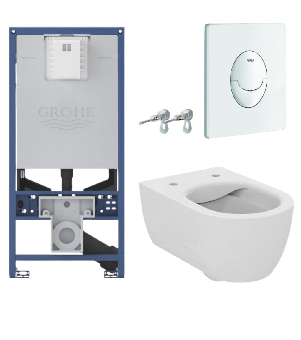 Grohe SLX+ spoelplaat + montage + ideale standaard Curve randloos toilet