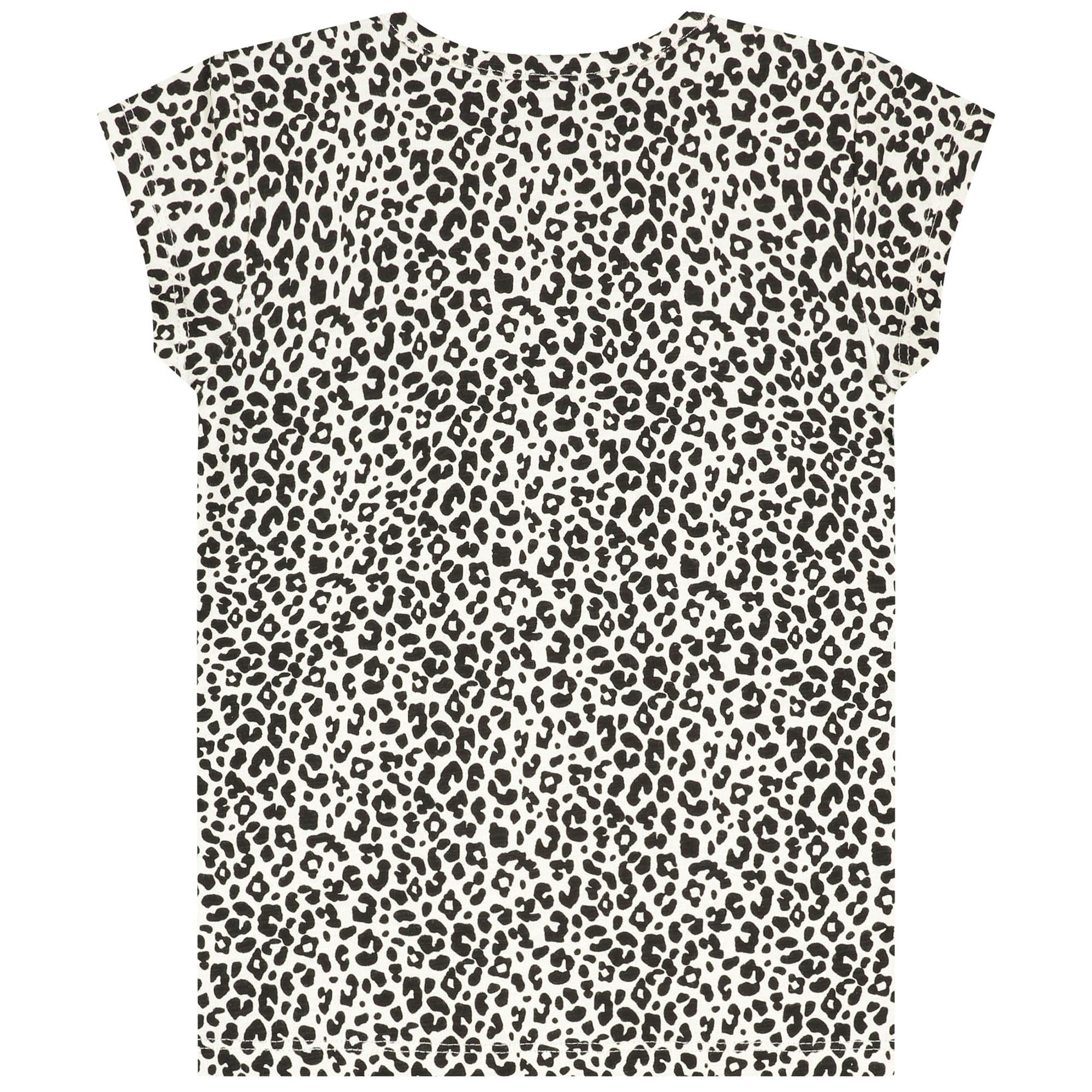 Prénatal baby T-shirt korte mouwen panterprint bruin