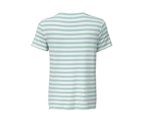 Gestreiftes T-Shirt, mintfarben