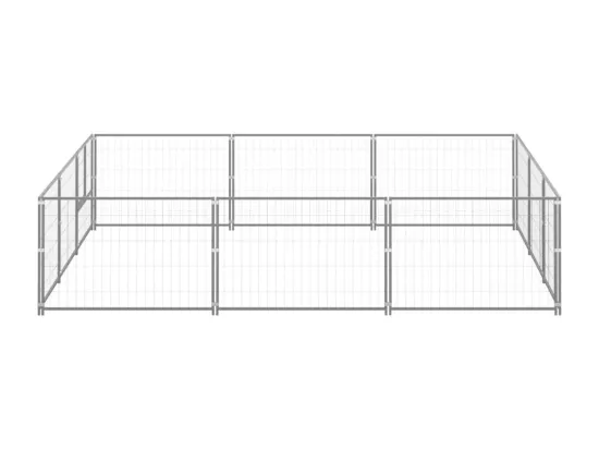 Chenil extérieur cage enclos argenté 300 x 300 x 70 cm 02_0000308