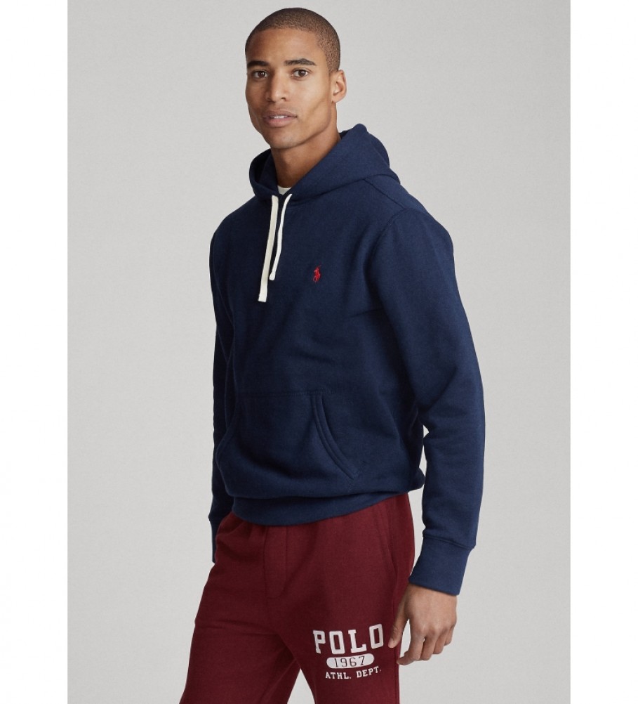 Moletom Ralph Lauren RL azul marinho com capuz