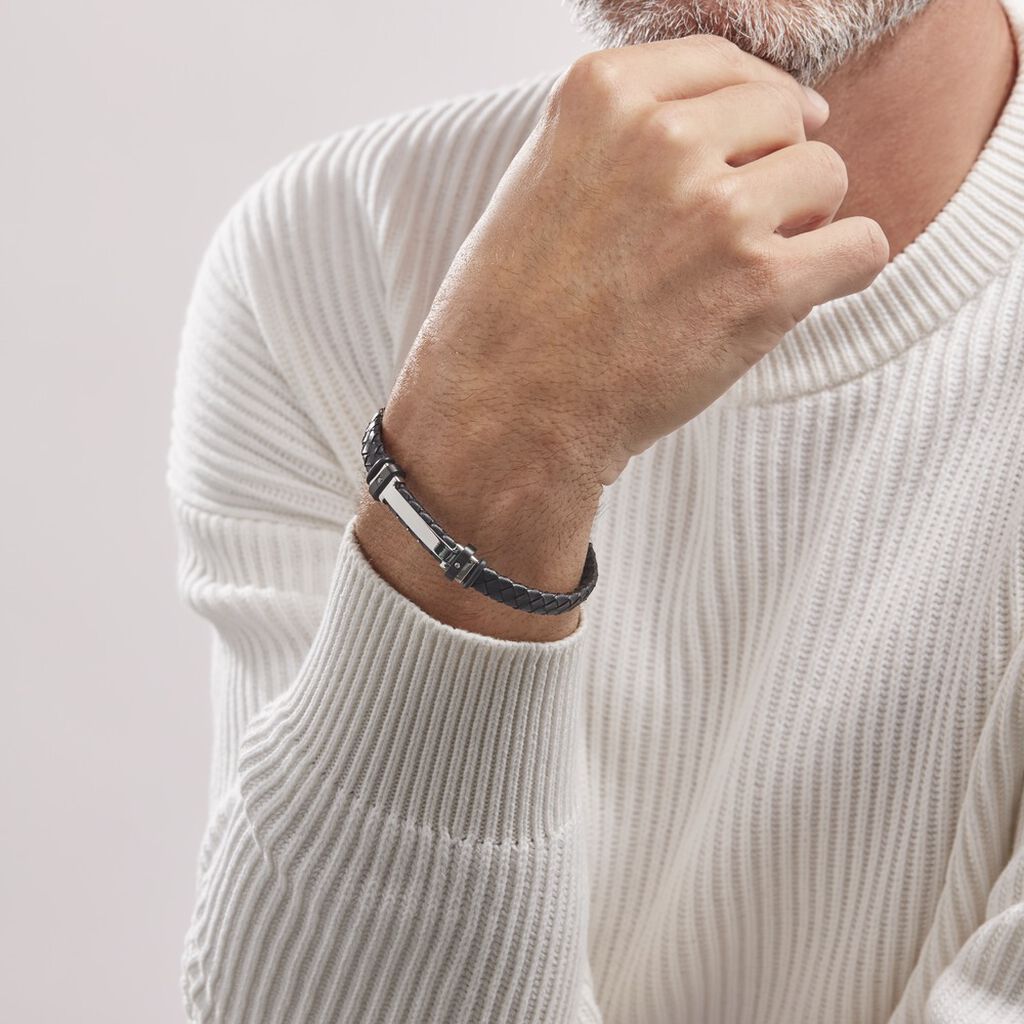 Bracelet Acier Blanc Ludovic Oxyde De Zirconium