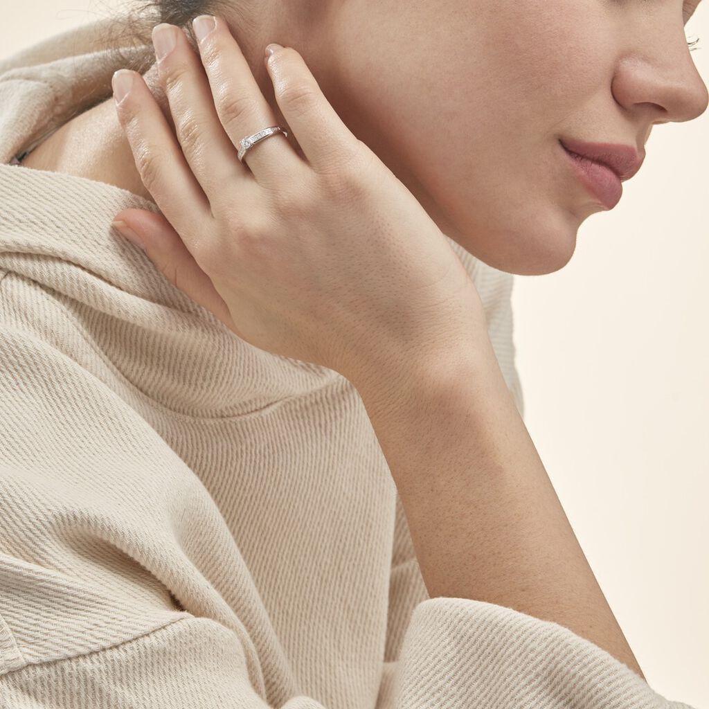 Bague Solitaire Aramis Or Blanc Diamant