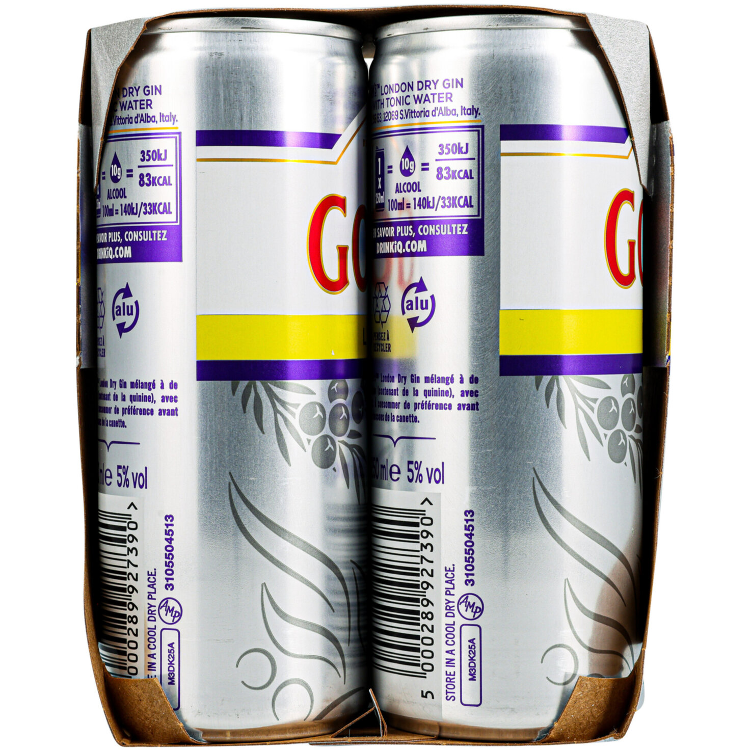 Gordon's & Tonic 4x25cl -100cl