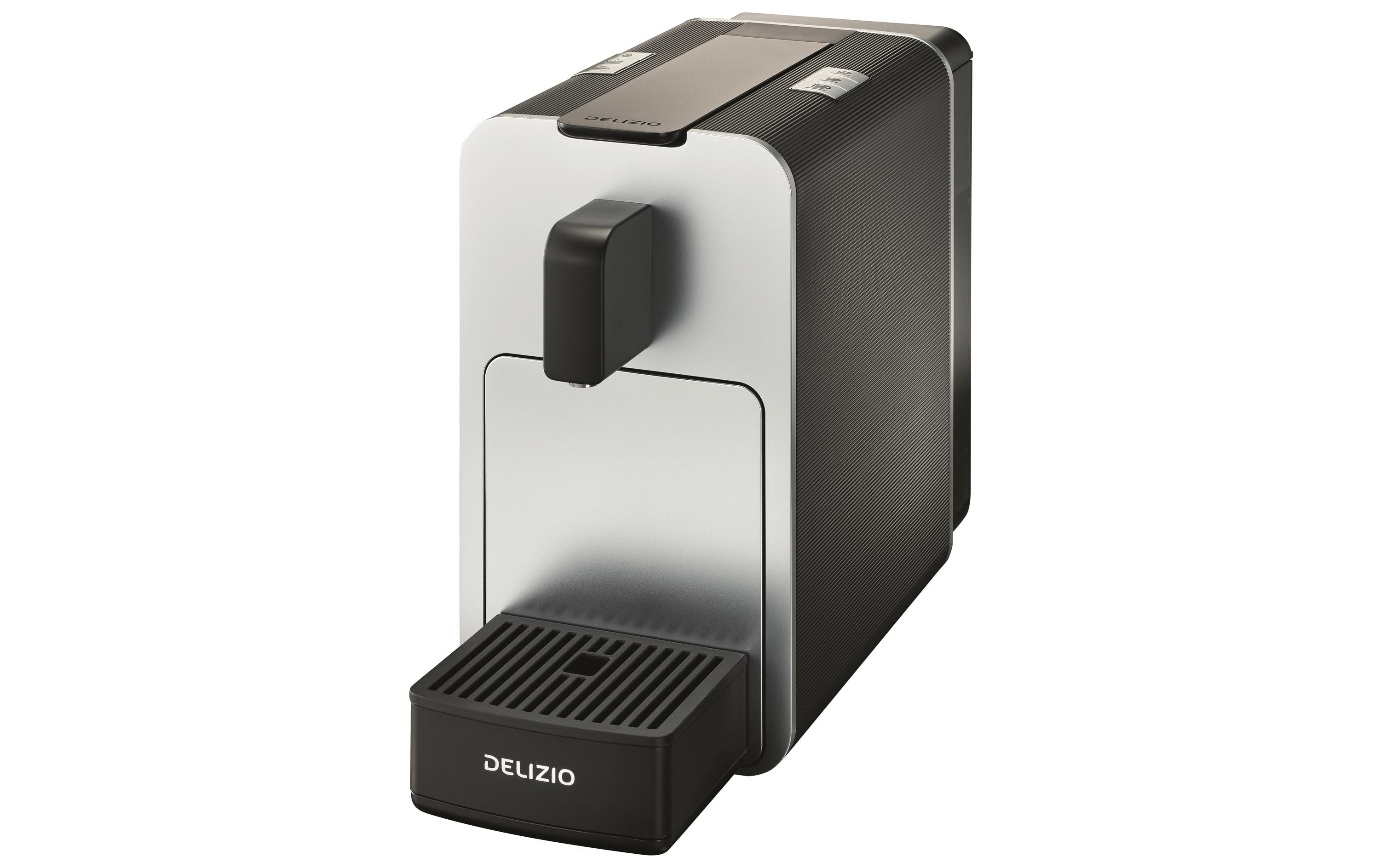 Kapselmaschine Viva elegante Schwarz/Silber<br>Kapselmaschine mit 5 programmierbaren Tasten für automatischen Kaffeebezug