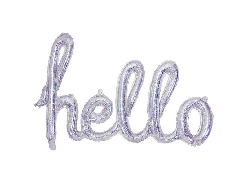 Folie Ballon Hello Holografisch 72cm