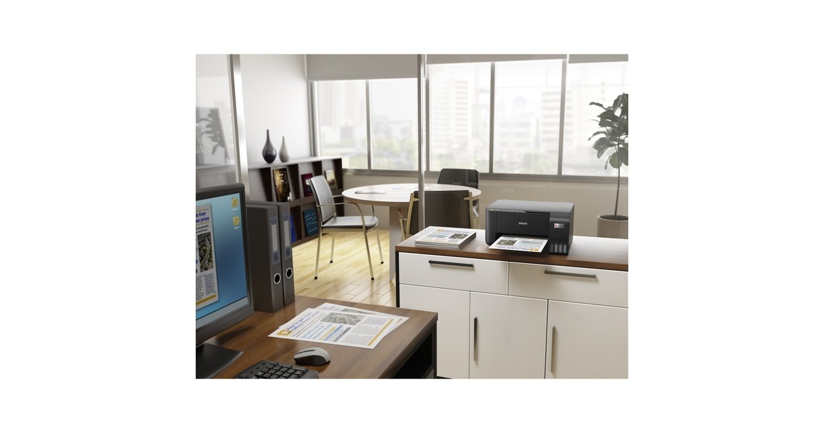 EpsonEcoTank ET-2864 A4 multifunctionele Wi-Fi-printer met inkttank all-in-one inkjetprinter  (Zwart, Scannen, Kopiëren, Wi-Fi, inclusief tot 3 jaar inkt)