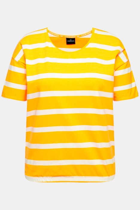 T-Shirt, oversized, Ringel, Rundhals, OEKO-TEX