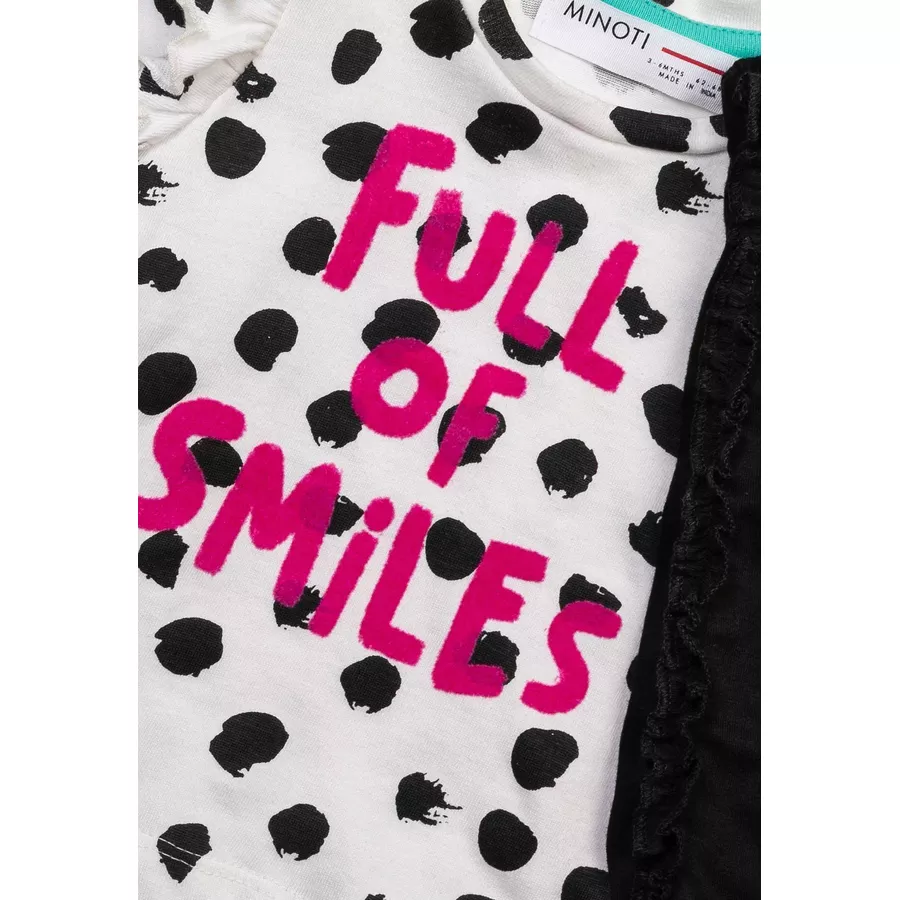 MINOTI T-Shirt und Leggings im Set CremeweißSchwarz