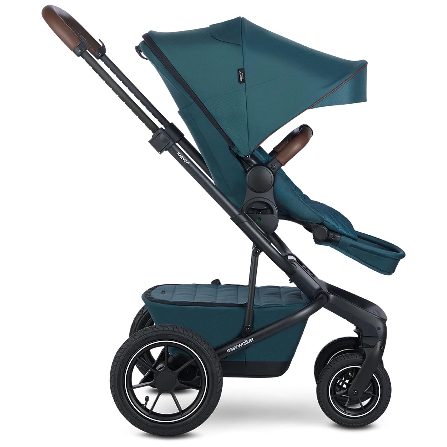 Easywalker Harvey5 Air Premium Jade Green frame + zit nu met reiswieg, wielenset en twee adaptersets