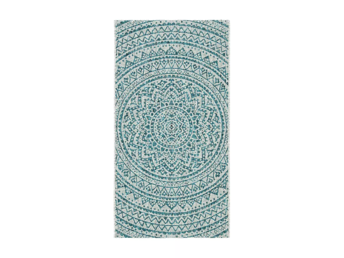 Tapis Light Grey & Teal 79 X 152 cm - Kalene