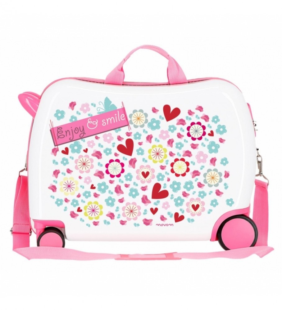 Mala de passeio Movom com 2 rodas multidirecionais - Movom Enjoy and Smile - 38x50x20cm -