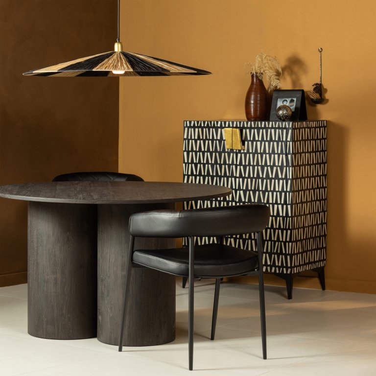 WOOOD Oona eettafel Ø140 donkerbruin