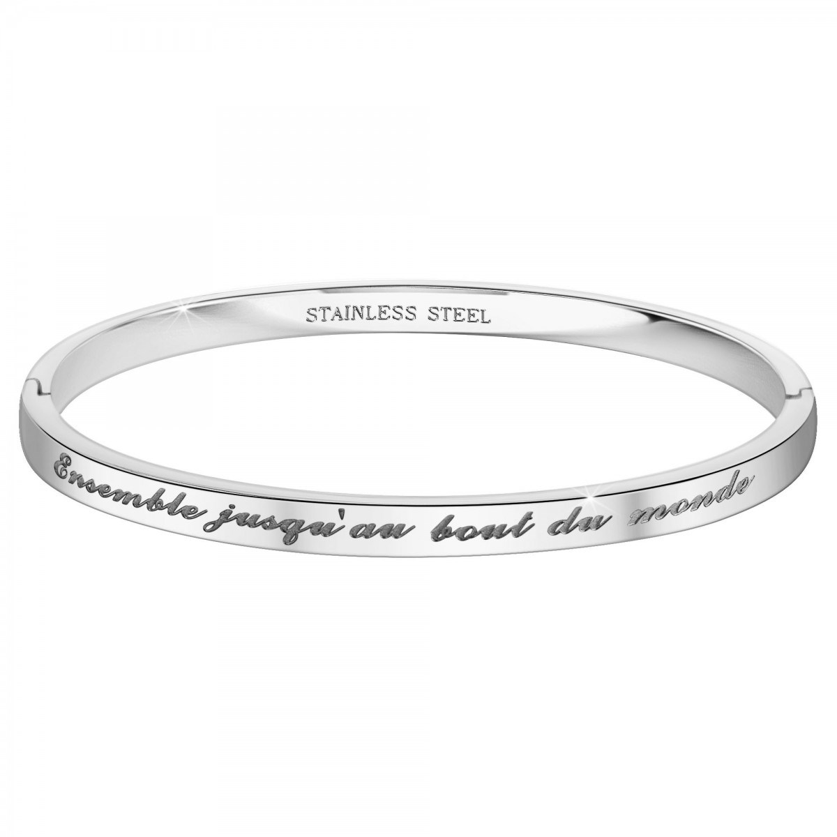 Ensemble jusqu'au bout du monde - Bracelet SC Crystal en Acier Rhodié argenté